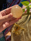 Medium/small Golden calcite sphere