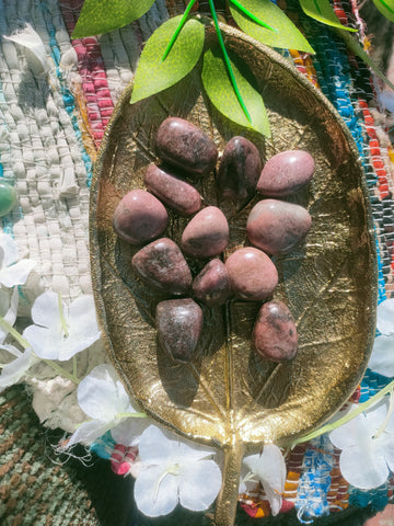 Rhodonite tumbles